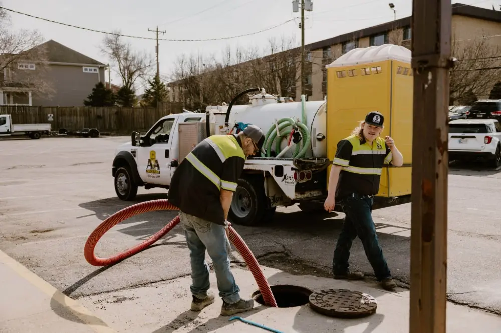 A&A Quick Pump Cleaning out a grease trap